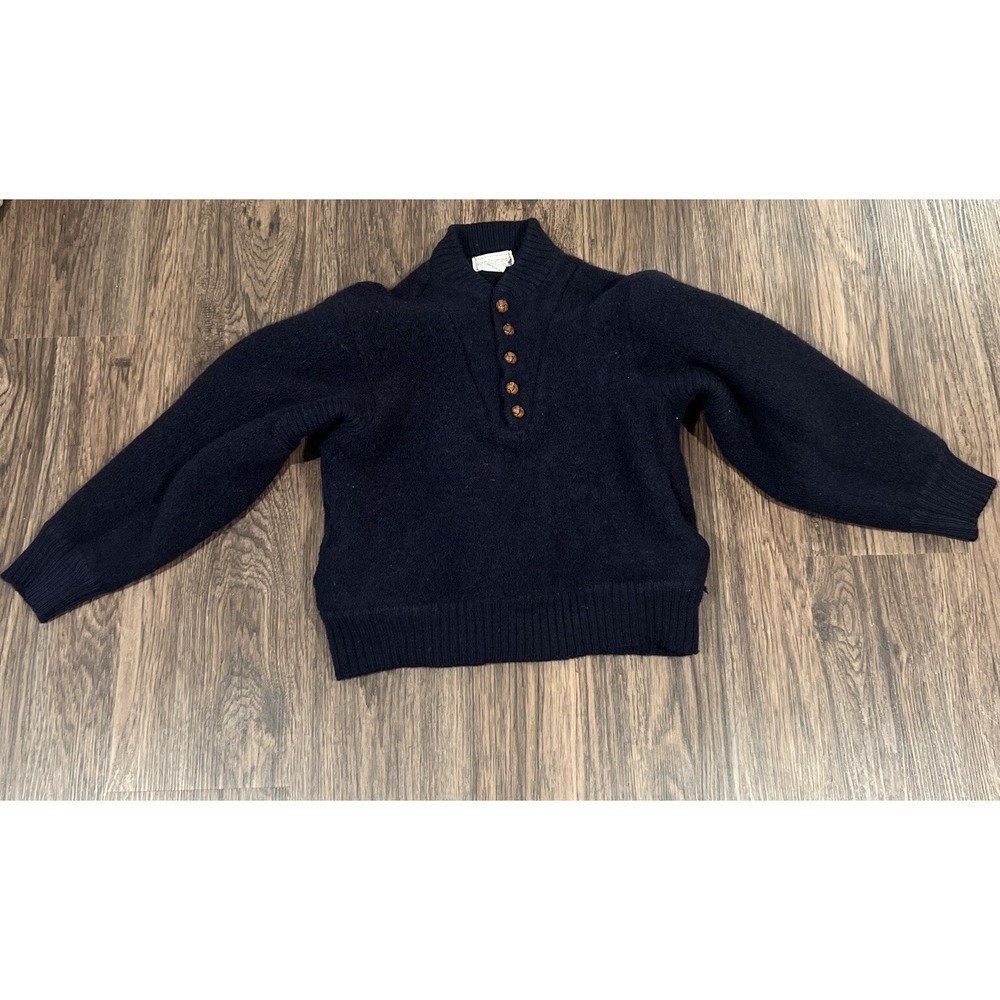 Vintage Escape From the Ordinary Norm Thompson sweater Size L Runs Small Navy